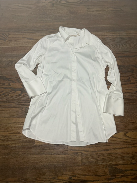 Soft Surroundings Tops - Soft Surroundings White Long-Sleeve Button Front Shirt